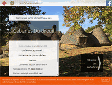 Tablet Screenshot of cabanes-du-breuil.com